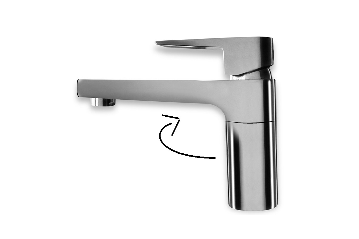 BATERIJA ZA UMIVAONIK SA POKRETNIM IZLIVOM AQUADRA 380601