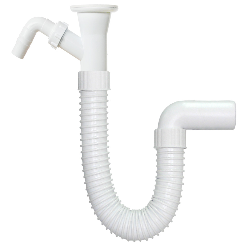 GIBLJIVI SIFON ZA JEDNODJELNU SUDOPERU SA PRIKLJUCKOM METAPLAST