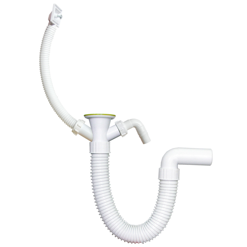 GIBLJIVI SIFON ZA JEDNODJELNU SUDOPERU SA PRIKLJUCKOM I PRELIVOM METAPLAST