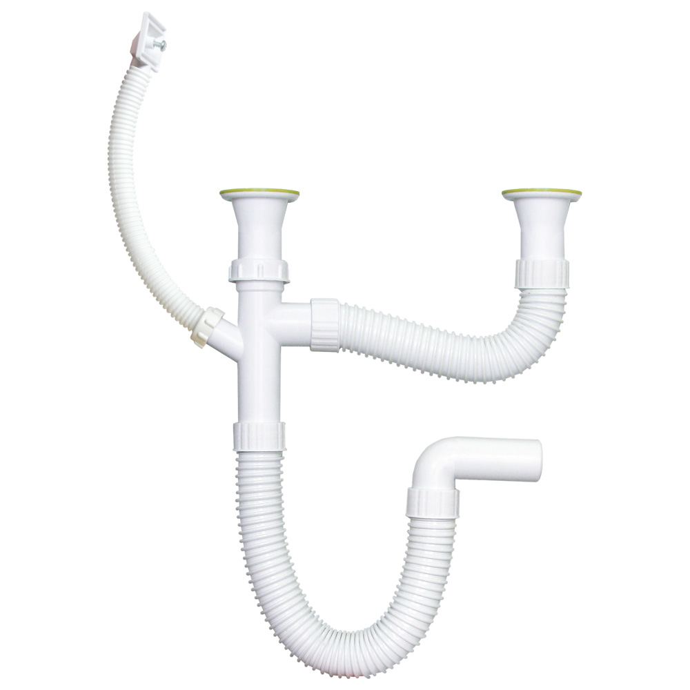 GIBLJIVI SIFON ZA DVODJELNU SUDOPERU SA PRELIVOM METAPLAST