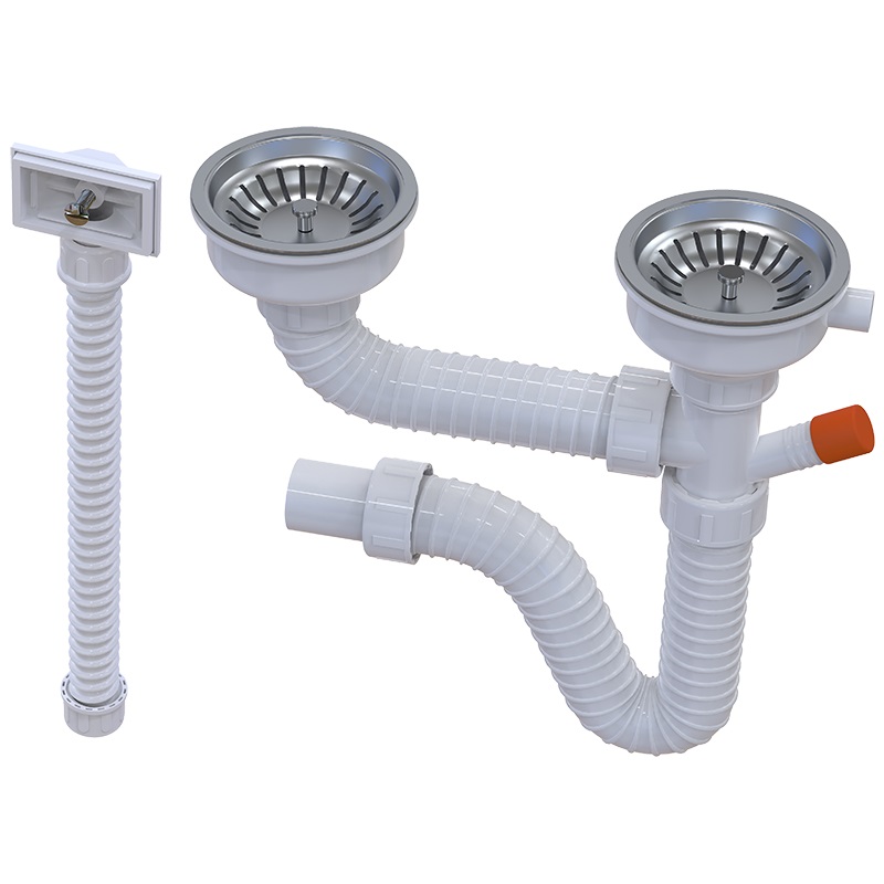 SIFON DVODJELNE SUROPERE 115 SA PRELIVOM I RESETKOM ISAFLEX 2178