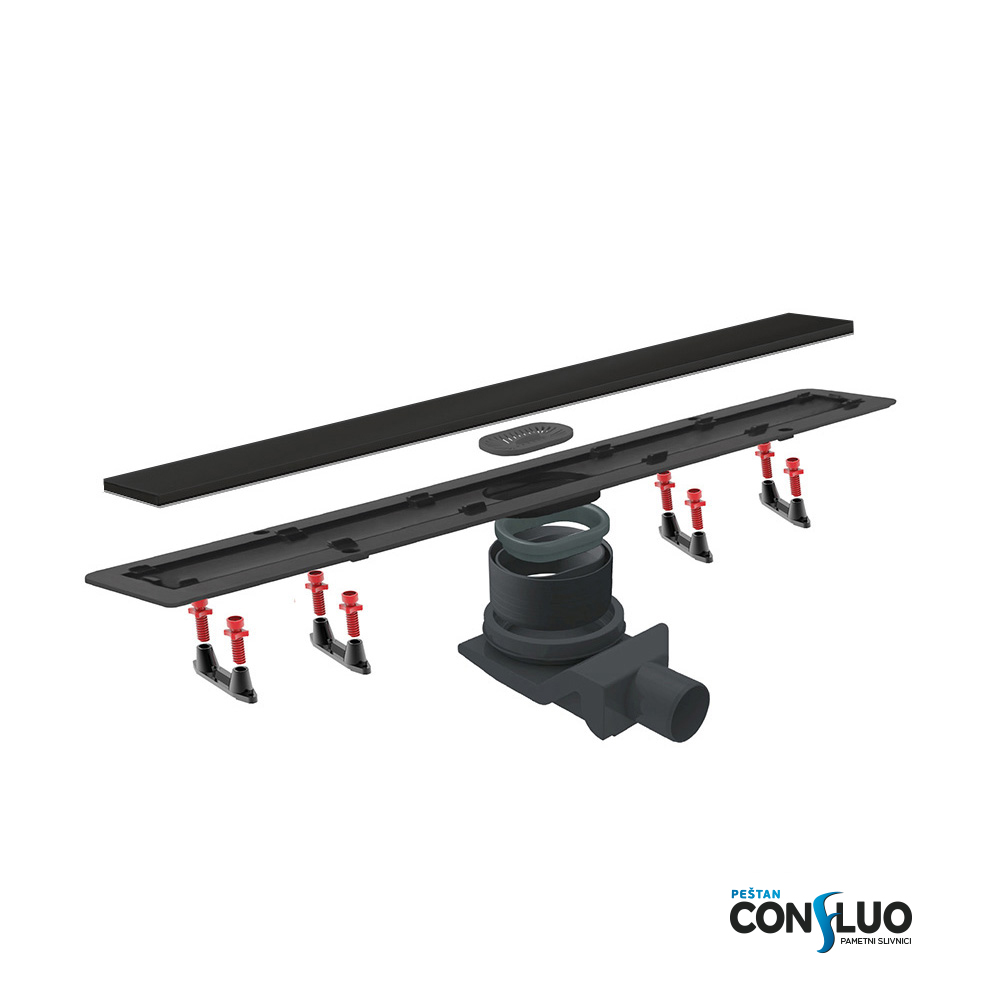 CONFLUO FRAMLESS BLACK GLASS