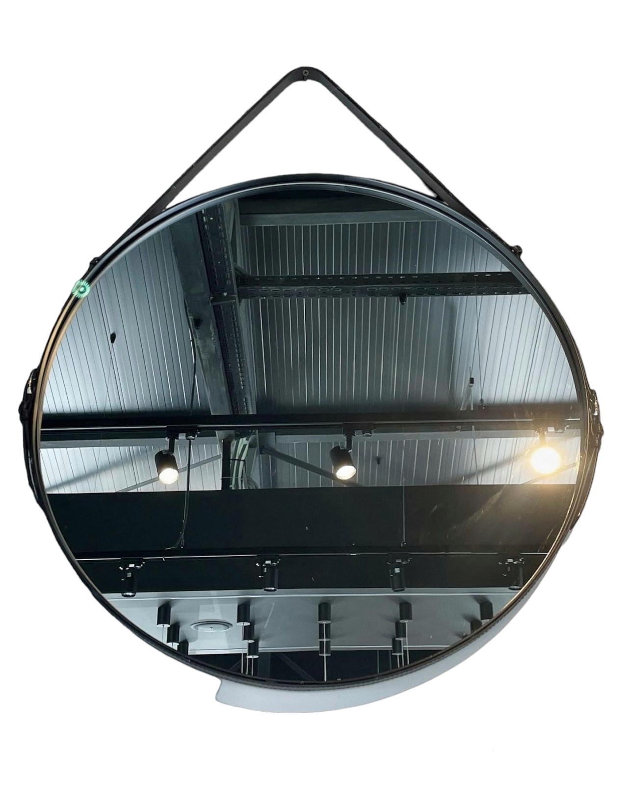 MIRROR FI 650mm WITH ALUMINUM MAT BLACK FRAME AND BELT
