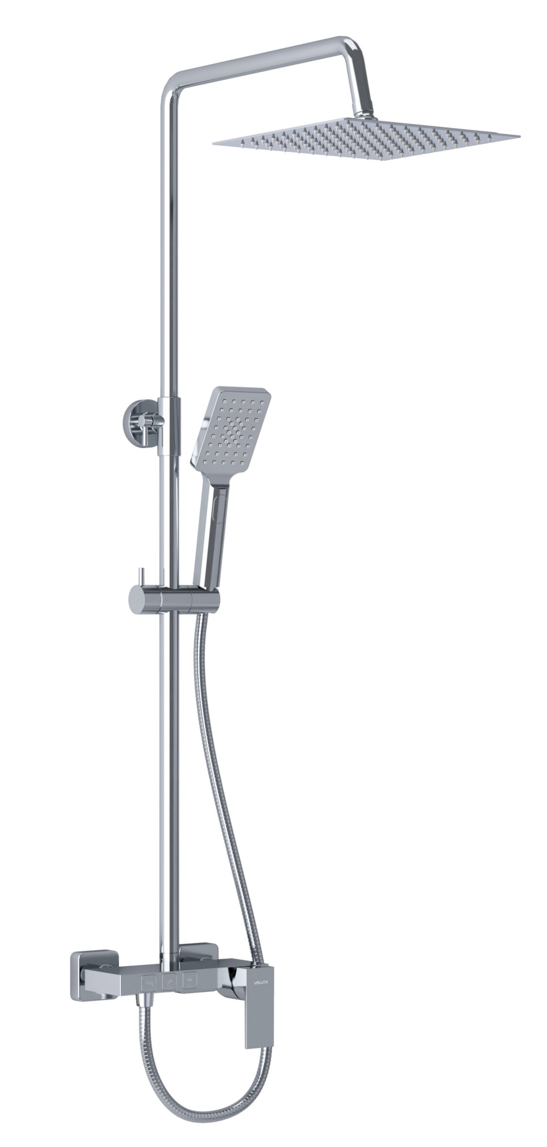 RISE SET+BATTERY WITH SPOUT ARS CHROME 2420150