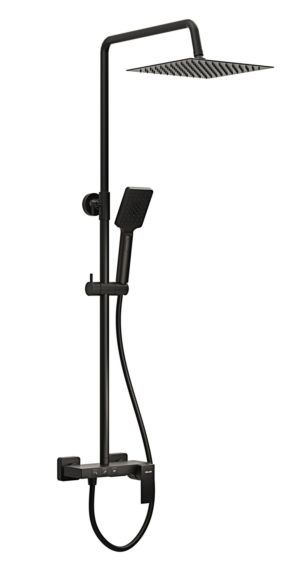 RISE SET + BATTERY WITH SPOUT ARS BLACK 2420160