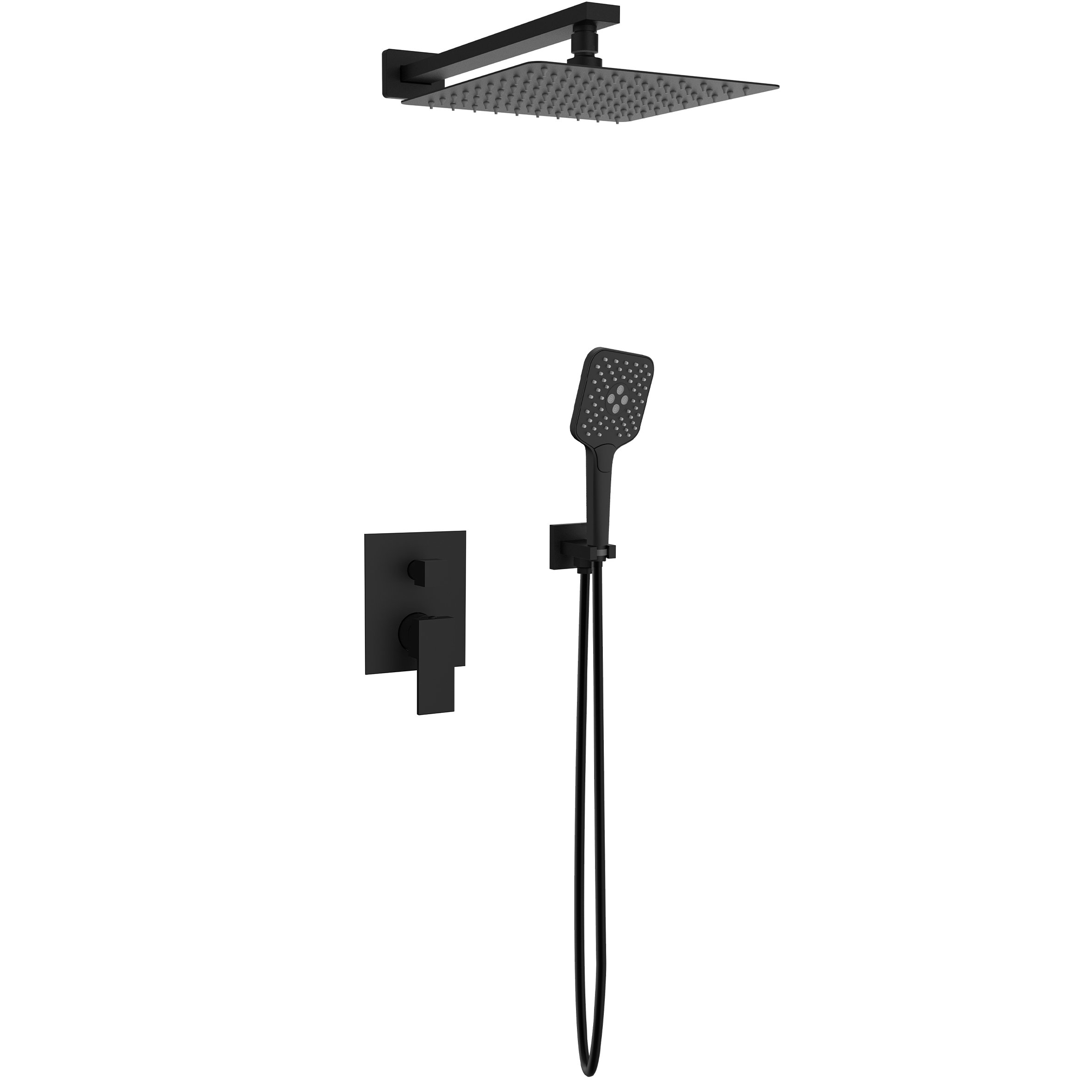 BUILT-IN SHOWER QIW BLACK FLUENTA