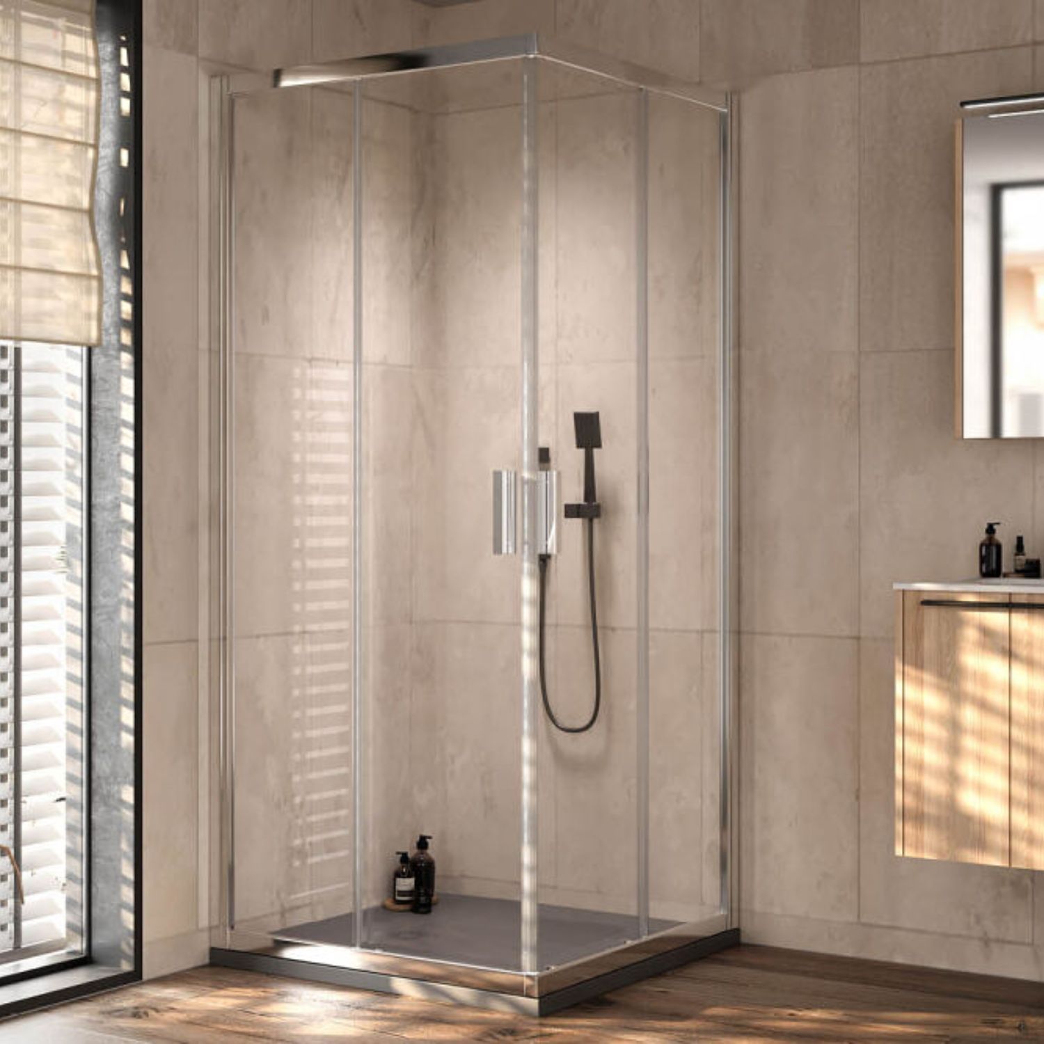 SHOWER CABIN VENUS Q S/1 SILVER H-200
