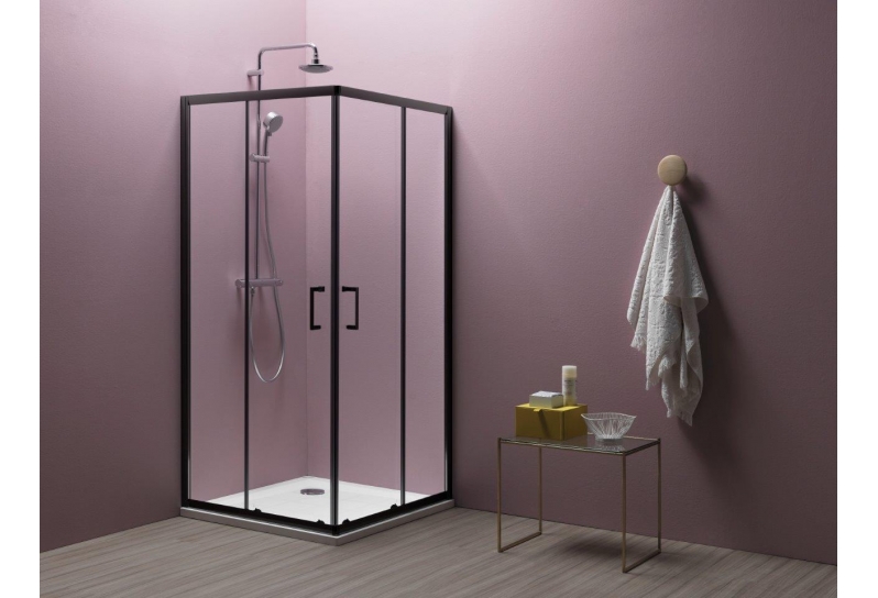 SHOWER CABIN VENUS Q B/1 BLACK H-200